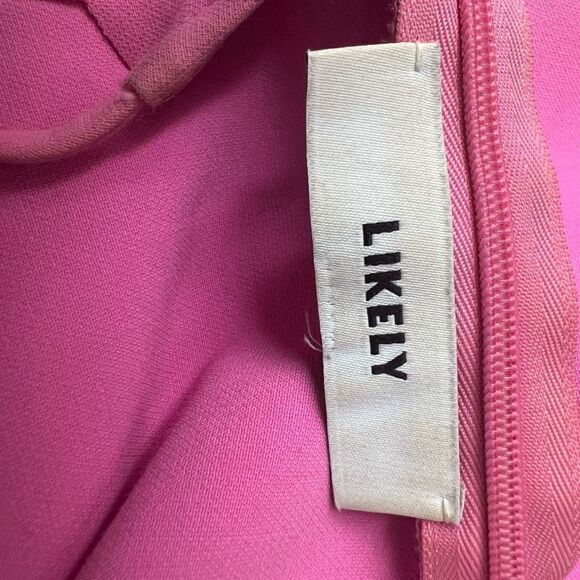 Likely Pink Scalloped Neckline Midi Dress Size 2 - Picture 5 of 5